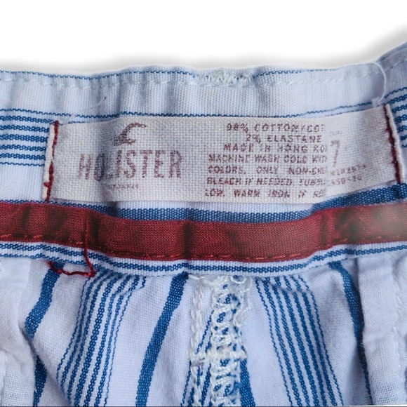 Hollister Blue Stripe Ladies Short Shorts 7 - Picture 2 of 7